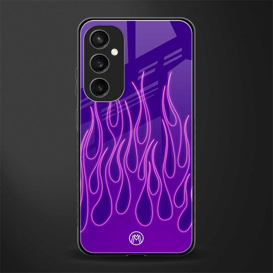 y2k magenta flames back phone cover | glass case for samsung galaxy s23 fe 5g