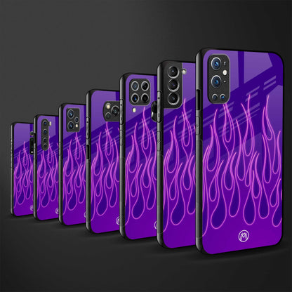 y2k magenta flames back phone cover | glass case for iQOO 9 Pro