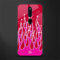 y2k magenta glittery flames glass case for oppo f11 pro image