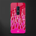 y2k magenta glittery flames glass case for vivo v17 pro image
