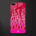 y2k magenta glittery flames glass case for realme c1 image