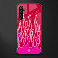 y2k magenta glittery flames glass case for realme x50 pro image