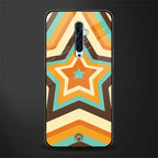 y2k orange brown stars glass case for oppo reno 2f image