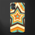 y2k orange brown stars glass case for samsung galaxy m51 image
