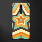 y2k orange brown stars glass case for oppo a9 image