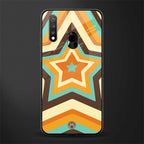 y2k orange brown stars glass case for vivo u20 image