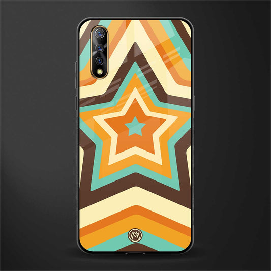 y2k orange brown stars glass case for vivo z1x image