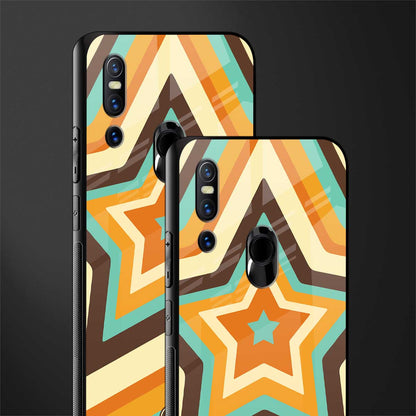 y2k orange brown stars glass case for vivo v15 image-2