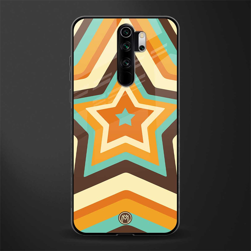 y2k orange brown stars glass case for redmi note 8 pro image