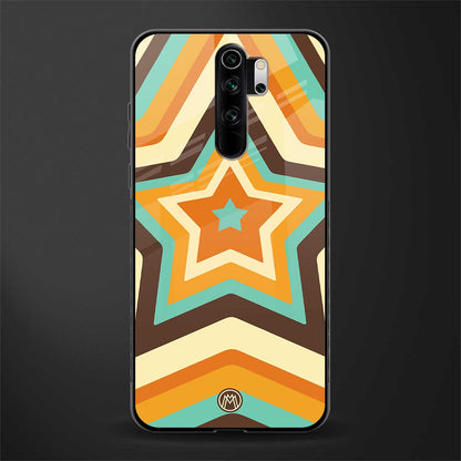 y2k orange brown stars glass case for redmi note 8 pro image