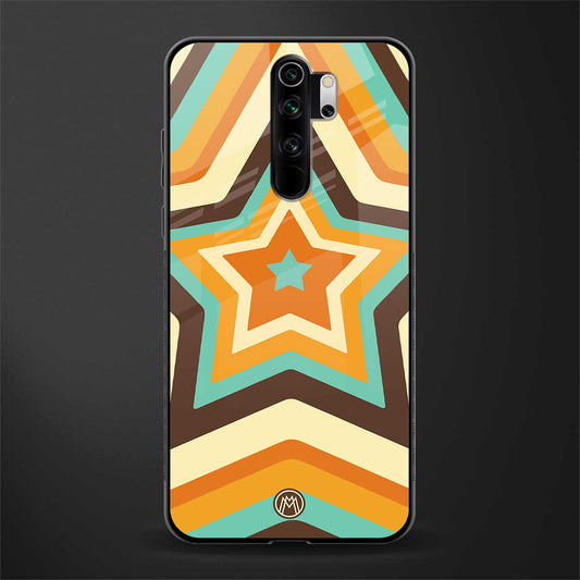 y2k orange brown stars glass case for redmi note 8 pro image
