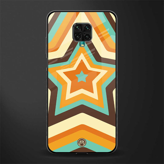 y2k orange brown stars glass case for redmi note 9 pro max image