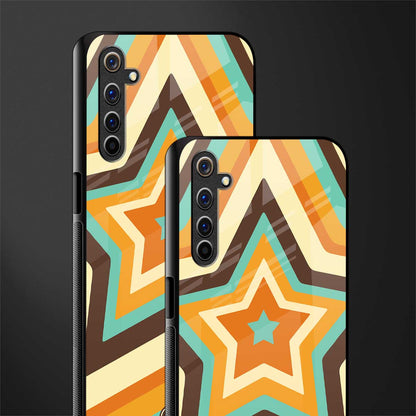y2k orange brown stars glass case for realme 6i image-2