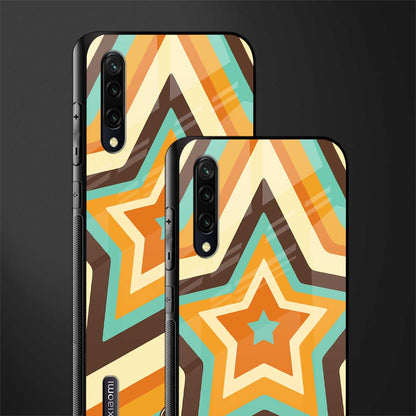 y2k orange brown stars glass case for mi a3 redmi a3 image-2