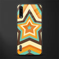 y2k orange brown stars glass case for mi a3 redmi a3 image