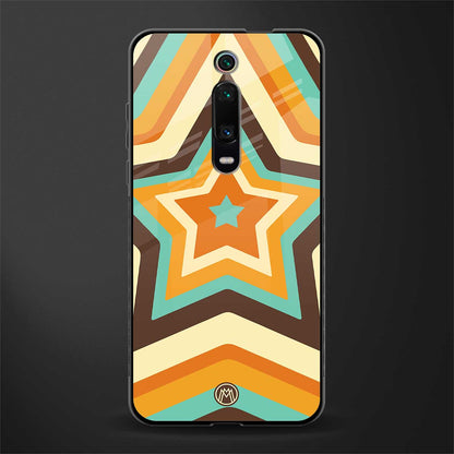 y2k orange brown stars glass case for redmi k20 image