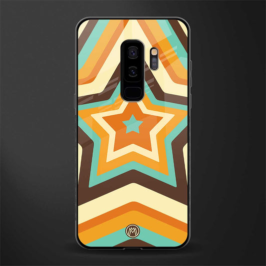 y2k orange brown stars glass case for samsung galaxy s9 plus image