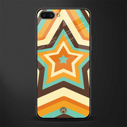 y2k orange brown stars glass case for realme c1 image