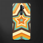 y2k orange brown stars glass case for oppo a5 2020 image