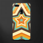 y2k orange brown stars glass case for oppo a12 image