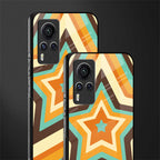 y2k orange brown stars glass case for vivo x60 pro image-2