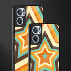 y2k orange brown stars glass case for oneplus nord ce 2 5g image-2