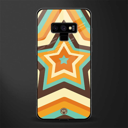 y2k orange brown stars glass case for samsung galaxy note 9 image