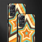y2k orange brown stars glass case for redmi note 11 image-2