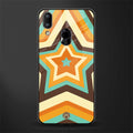 y2k orange brown stars glass case for vivo y93 image