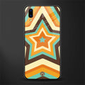 y2k orange brown stars glass case for vivo v11 pro image