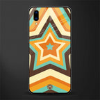 y2k orange brown stars glass case for vivo v11 pro image