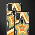 y2k orange brown stars glass case for samsung galaxy a21s image-2