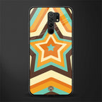 y2k orange brown stars glass case for redmi 9 prime image