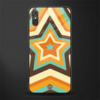 y2k orange brown stars glass case for redmi 9i image