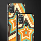 y2k orange brown stars glass case for realme 7i image-2