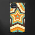y2k orange brown stars glass case for oppo f17 image