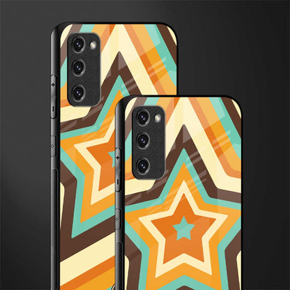 y2k orange brown stars glass case for samsung galaxy s20 fe image-2