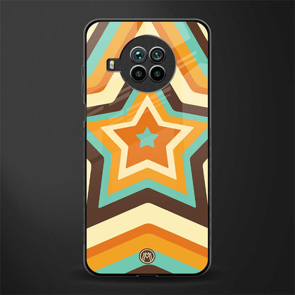 y2k orange brown stars glass case for mi 10i image