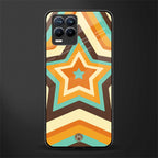 y2k orange brown stars glass case for realme 8 4g image