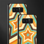 y2k orange brown stars glass case for samsung galaxy note 8 image-2