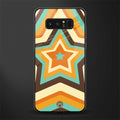 y2k orange brown stars glass case for samsung galaxy note 8 image