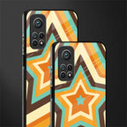 y2k orange brown stars glass case for mi 10t pro image-2