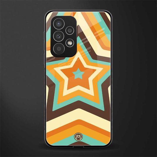 y2k orange brown stars back phone cover | glass case for samsung galaxy a53 5g