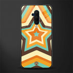 y2k orange brown stars glass case for oneplus 7t pro image
