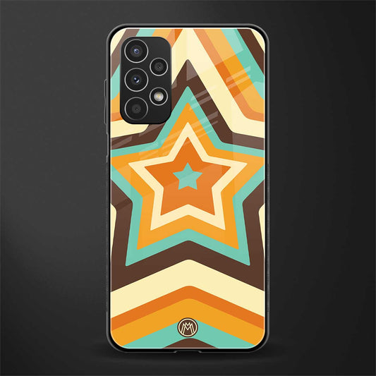 y2k orange brown stars back phone cover | glass case for samsung galaxy a13 4g