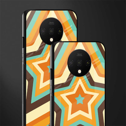 y2k orange brown stars glass case for oneplus 7t image-2