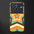 y2k orange brown stars glass case for vivo x80 pro 5g image