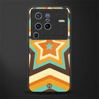 y2k orange brown stars glass case for vivo x80 pro 5g image