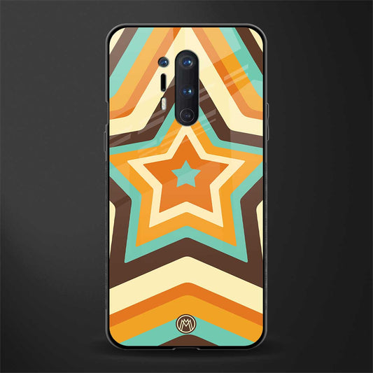 y2k orange brown stars glass case for oneplus 8 pro image
