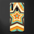 y2k orange brown stars glass case for samsung a21 image